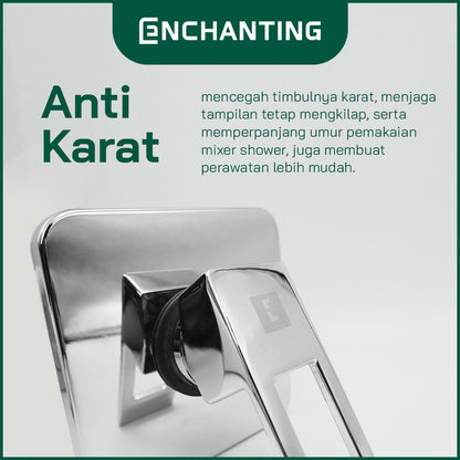 ENCHANTING Kran Shower Mixer / Kran Tembok Air Panas Dingin Brass Material Chrome Plating Kran Air Tinggi E120ESC&nbsp;