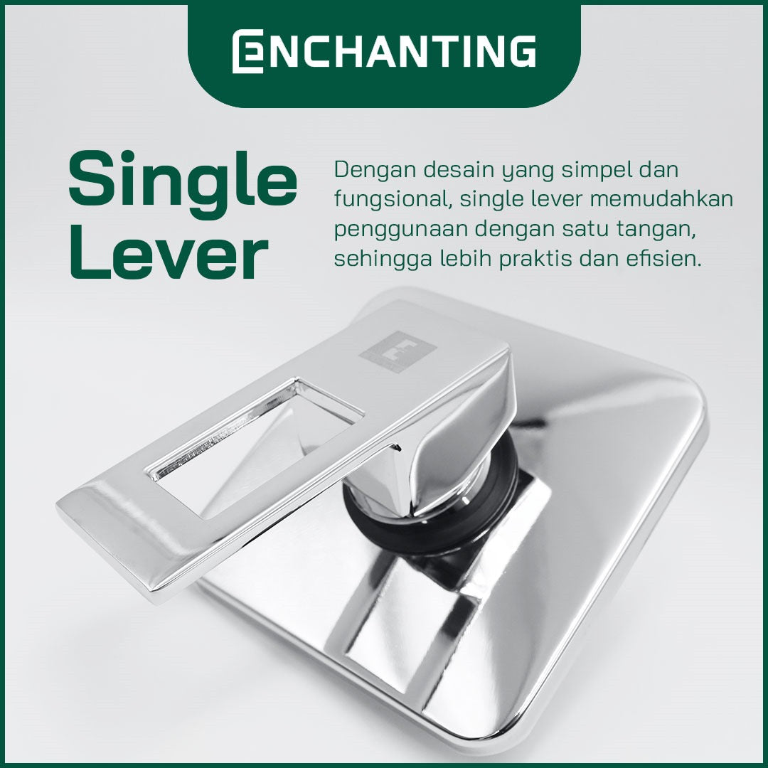 ENCHANTING Kran Shower Mixer / Kran Tembok Air Panas Dingin Brass Material Chrome Plating Kran Air Tinggi E120ESC&nbsp;