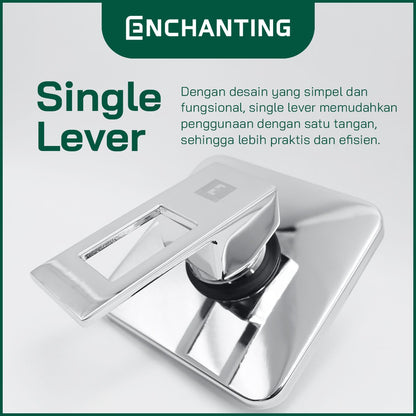 ENCHANTING Kran Shower Mixer / Kran Tembok Air Panas Dingin Brass Material Chrome Plating Kran Air Tinggi E120ESC&nbsp;