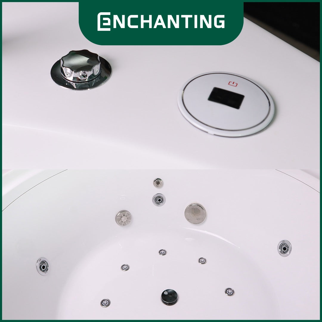 ENCHANTING&nbsp;Bathtub&nbsp;Kamar&nbsp;Mandi&nbsp;Acrylic&nbsp;Material&nbsp;Whirpool&nbsp;LED&nbsp;Lighting&nbsp;E8611