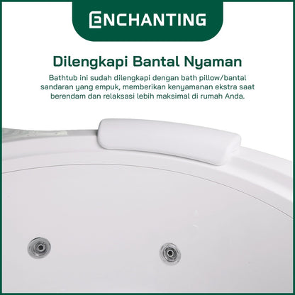 ENCHANTING&nbsp;Bathtub&nbsp;Kamar&nbsp;Mandi&nbsp;Acrylic&nbsp;Material&nbsp;Whirpool&nbsp;LED&nbsp;Lighting&nbsp;E8611