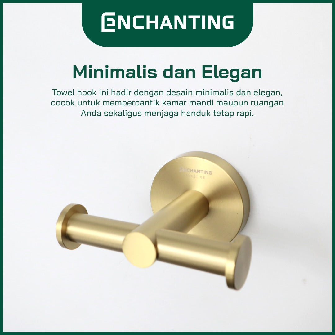 ENCHANTING Towel Hook Stainless Steel Gantungan Handuk Baju Hanger Kamar Mandi EP898