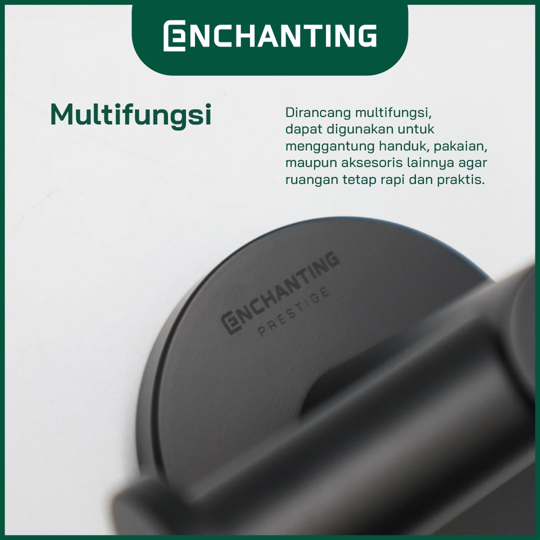 ENCHANTING Towel Hook Stainless Steel Gantungan Handuk Baju Hanger Kamar Mandi EP898