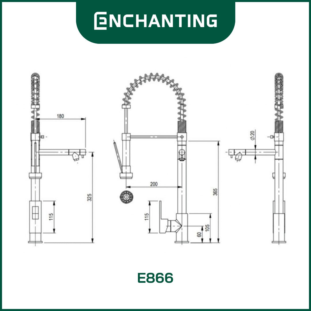 Keran Air Kitchen Faucet Europe Enchanting E866