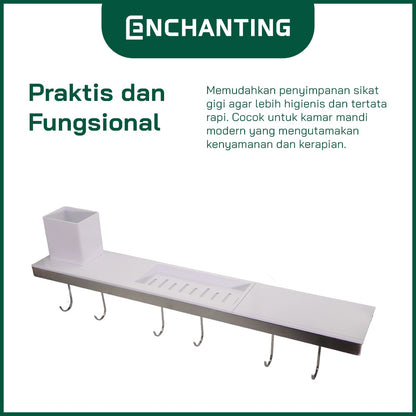 ENCHANTING Tooth Brush Holder Material ABS Minimalis Tebal Kokoh Praktis dan Fungsional Europe Enchanting E267/E269