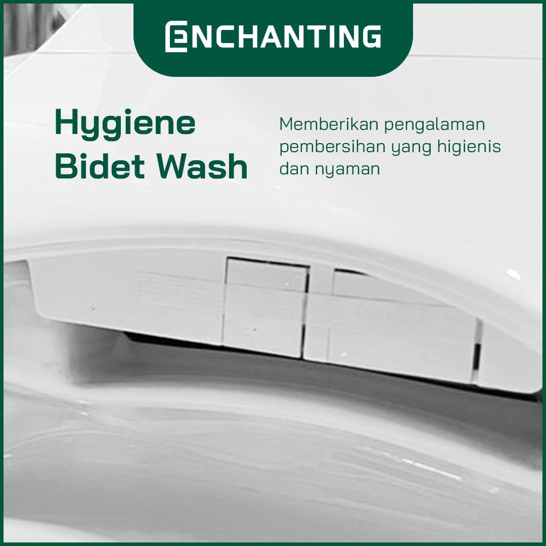 ENCHANTING Smart Toilet/Kloset Tanpa Listrik Duduk Pintar Automatic White Bergaransi E019