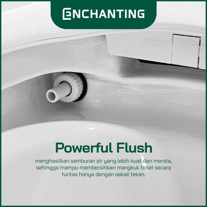 ENCHANTING Smart Toilet/Kloset Tanpa Listrik Duduk Pintar Automatic White Bergaransi E019