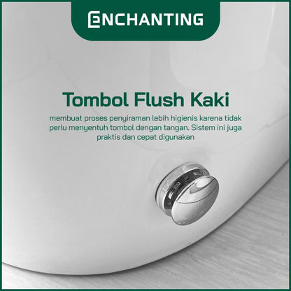 ENCHANTING Smart Toilet/Kloset Tanpa Listrik Duduk Pintar Automatic White Bergaransi E019