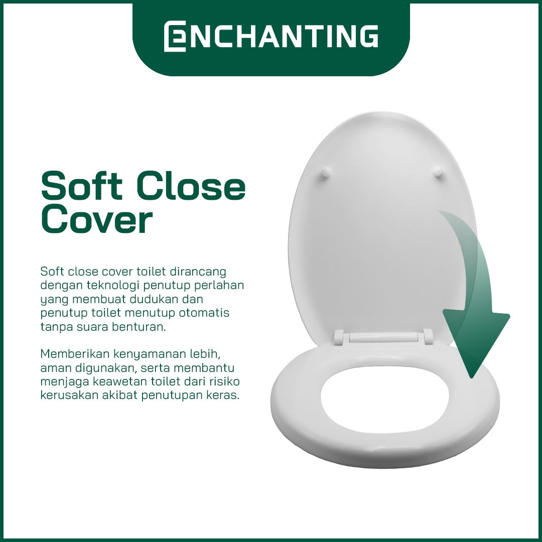 SET Sparepart Cover Seat/Tutup Toilet Duduk Europe Enchanting E1303 E1359 E1333 E1297