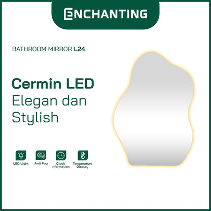 Cermin LED Light Digital Elegant Dan Stylish Kaca Wastafel Europe Enchanting L22 / L24