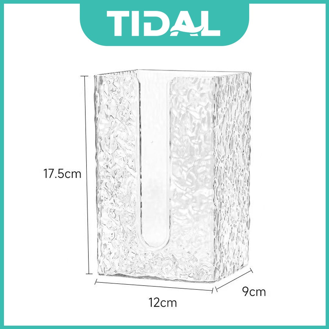 TIDAL Toilet Paper Holder Tempat Tissue Bermotif Glester Material ABS Kualitas Tinggi Menggunakan Perekat Lem Kuat TIDAL TD159