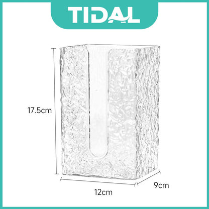 TIDAL Toilet Paper Holder Tempat Tissue Bermotif Glester Material ABS Kualitas Tinggi Menggunakan Perekat Lem Kuat TIDAL TD159