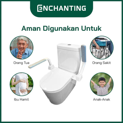 ENCHANTING Handle Safety Toilet Alat Bantu Duduk Toilet Pegangan tanpa slip Europe Enchanting E1378