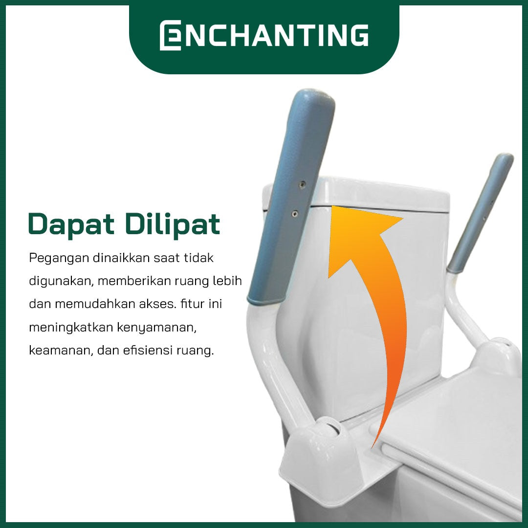 ENCHANTING Handle Safety Toilet Alat Bantu Duduk Toilet Pegangan tanpa slip Europe Enchanting E1378