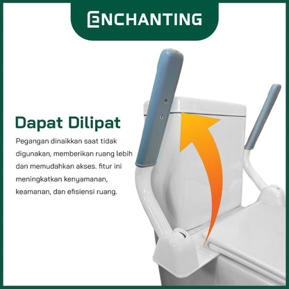 ENCHANTING Handle Safety Toilet Alat Bantu Duduk Toilet Pegangan tanpa slip Europe Enchanting E1378