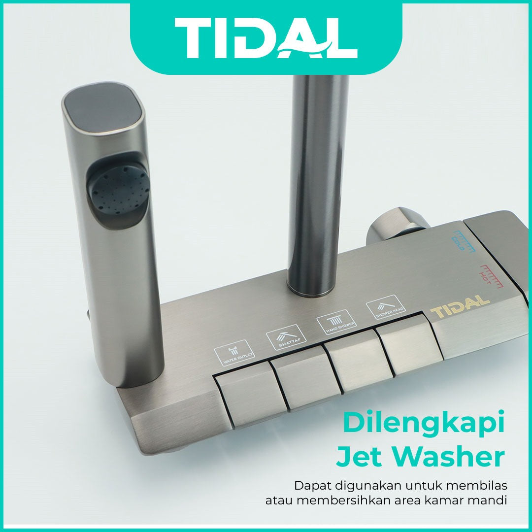 Paket Shower Tiang Set Mandi Lengkap Tidal TD126 & TD189 Modern Minimalis