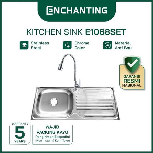 SET Kitchen Sink Bak Cuci Piring Europe Enchanting E1068SET