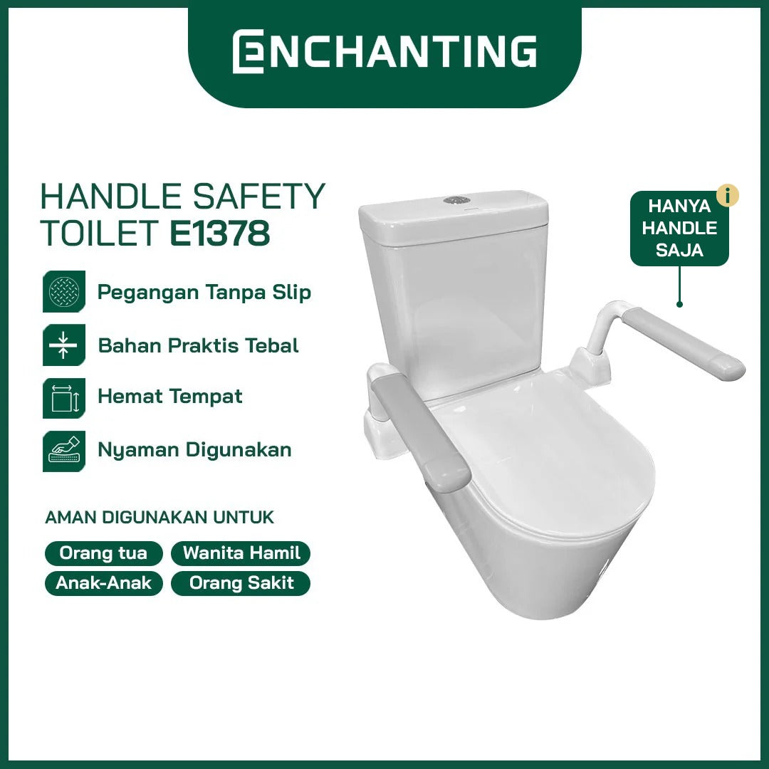 ENCHANTING Handle Safety Toilet Alat Bantu Duduk Toilet Pegangan tanpa slip Europe Enchanting E1378