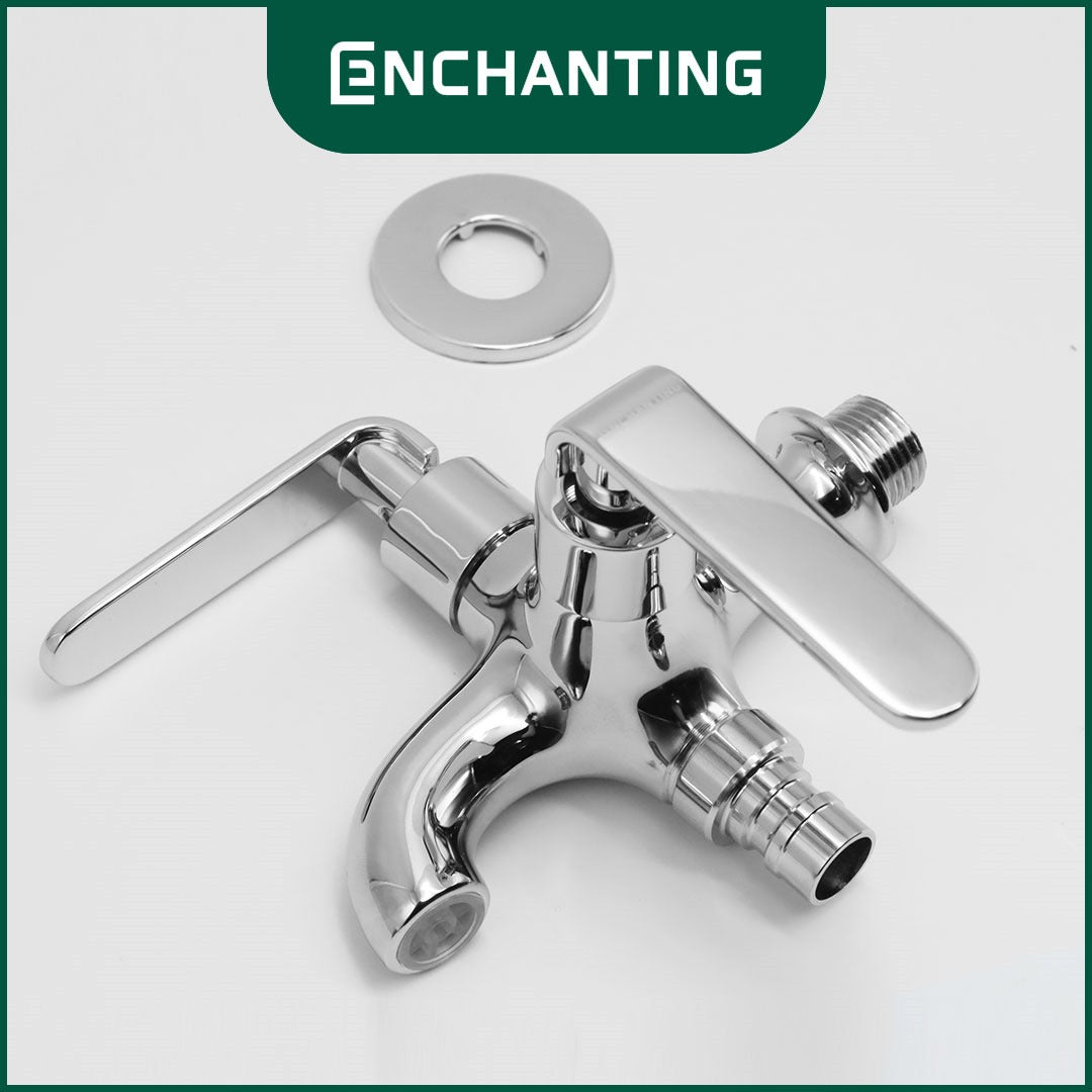 ENCHANTING Kran Cabang Shower Europe Enchanting Air Dingin Bahan Kuningan E1511N & E1511S