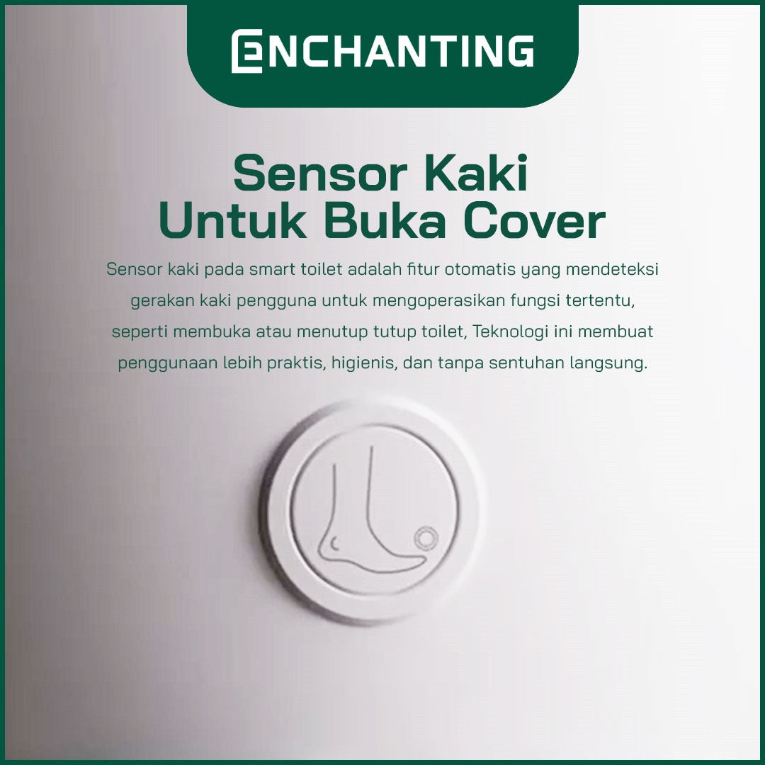 ENCHANTING Smart Toilet/Kloset Duduk Pintar Automatic White grey Metal White Pink White Gold Bergaransi E018