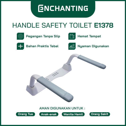ENCHANTING Handle Safety Toilet Alat Bantu Duduk Toilet Pegangan tanpa slip Europe Enchanting E1378