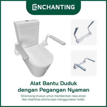 ENCHANTING Handle Safety Toilet Alat Bantu Duduk Toilet Pegangan tanpa slip Europe Enchanting E1378