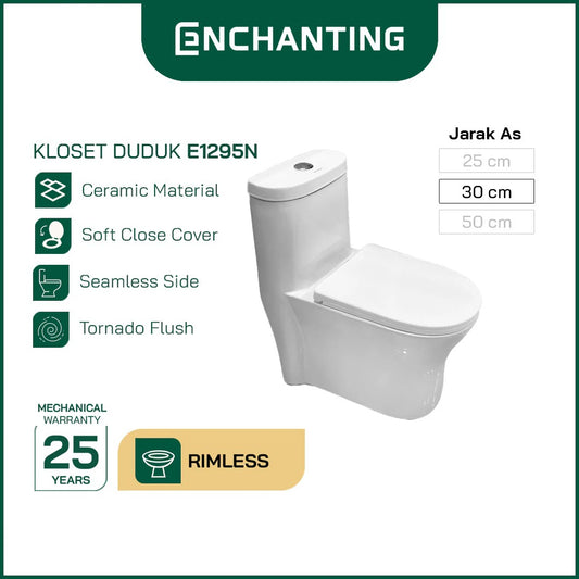 Toilet / Kloset Duduk Enchanting Siphonic Soft Close As 30 E1295