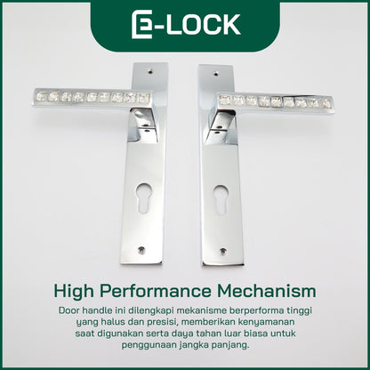ENCHANTING Door Handle Pintu Rumah Kuningan Chrome Anti Karat E-Lock H678-300CP