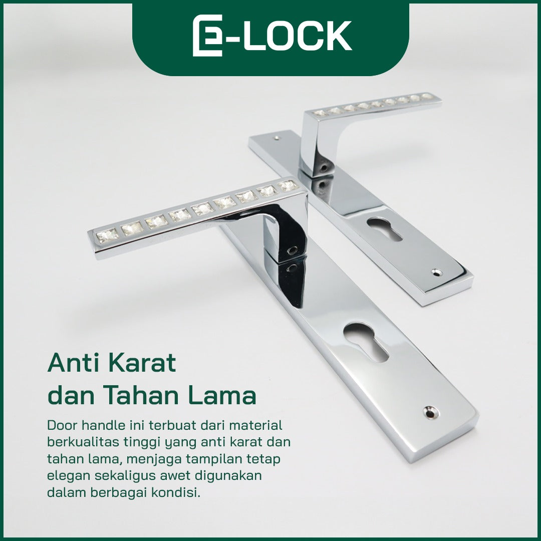ENCHANTING Door Handle Pintu Rumah Kuningan Chrome Anti Karat E-Lock H678-300CP