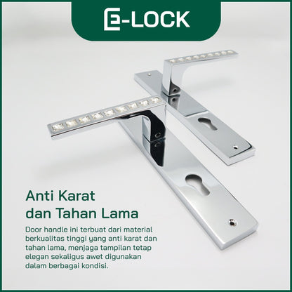 ENCHANTING Door Handle Pintu Rumah Kuningan Chrome Anti Karat E-Lock H678-300CP
