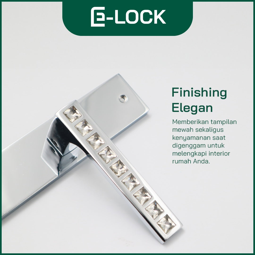 ENCHANTING Door Handle Pintu Rumah Kuningan Chrome Anti Karat E-Lock H678-300CP