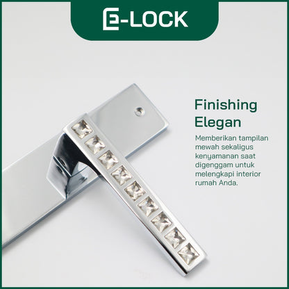 ENCHANTING Door Handle Pintu Rumah Kuningan Chrome Anti Karat E-Lock H678-300CP