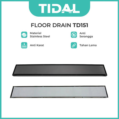 TIDAL Smart Long Floor Drain Saringan Got Stainless Steel Panjang 60cm TD151