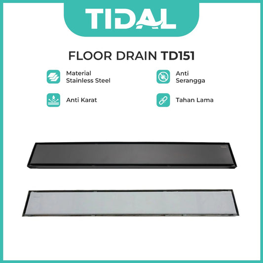 TIDAL Smart Long Floor Drain Saringan Got Stainless Steel Panjang 60cm TD151