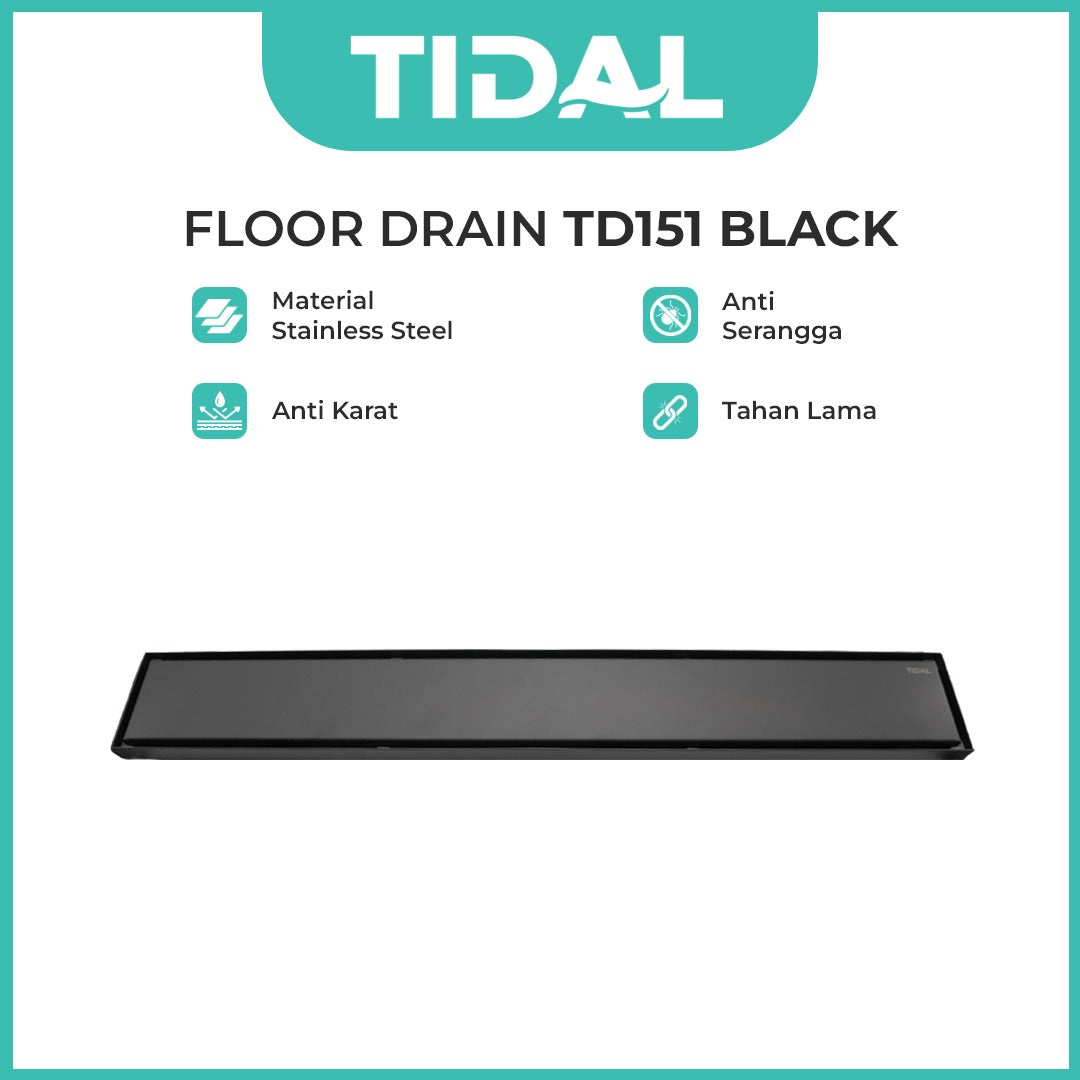 TIDAL Smart Long Floor Drain Saringan Got Stainless Steel Panjang 60cm TD151