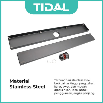 TIDAL Smart Long Floor Drain Saringan Got Stainless Steel Panjang 60cm TD151