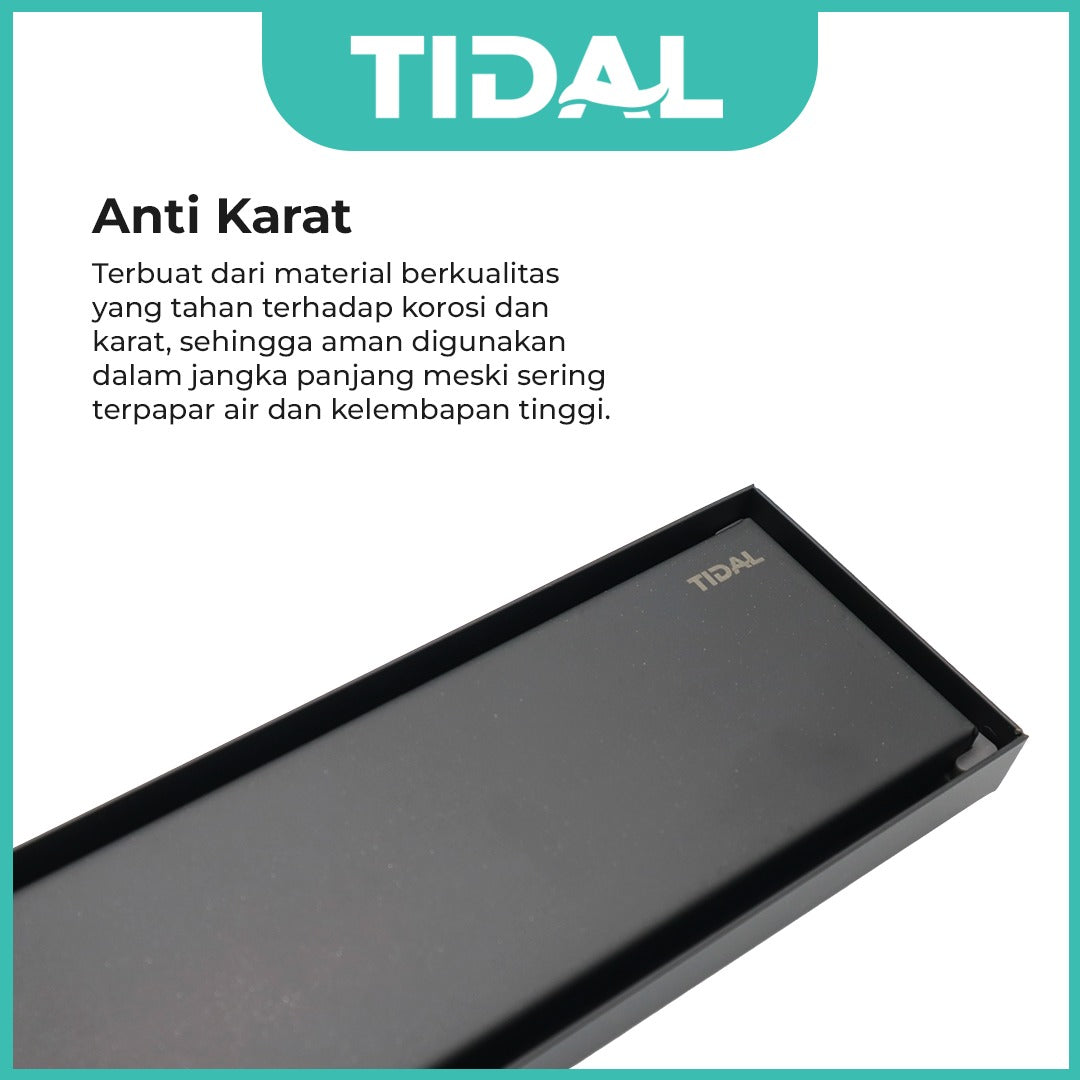 TIDAL Smart Long Floor Drain Saringan Got Stainless Steel Panjang 60cm TD151