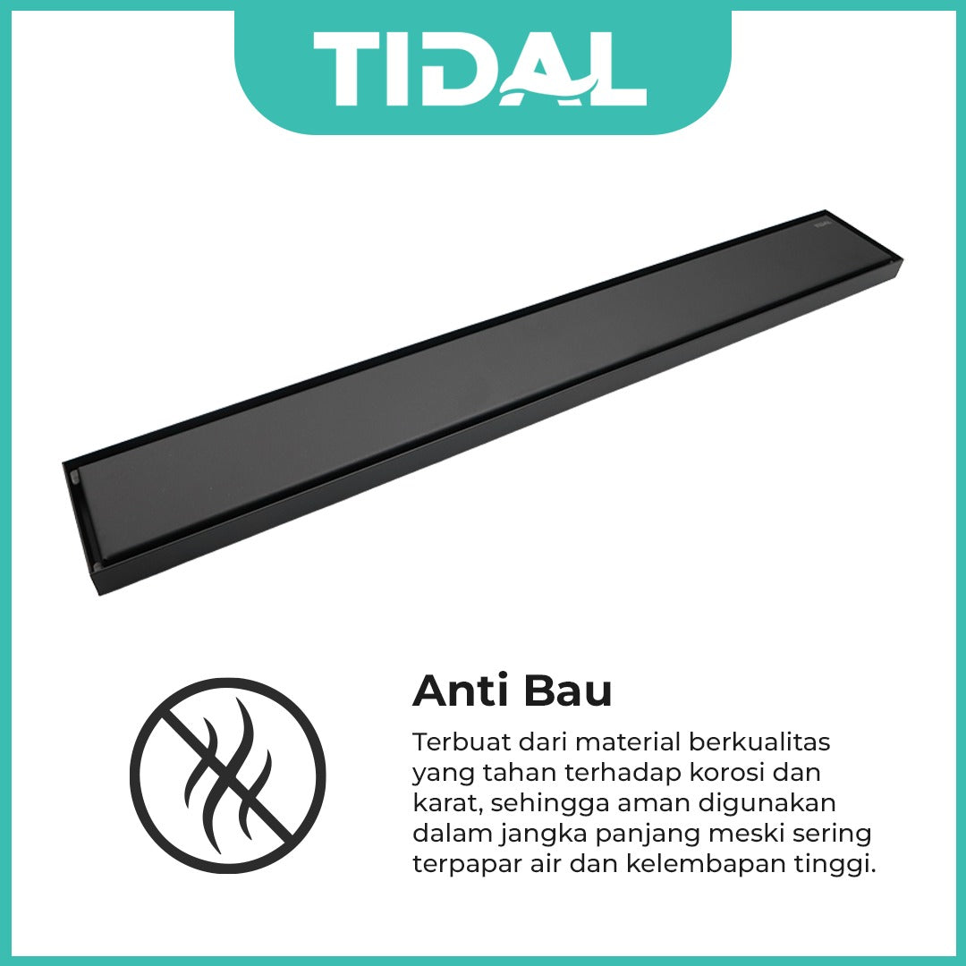TIDAL Smart Long Floor Drain Saringan Got Stainless Steel Panjang 60cm TD151