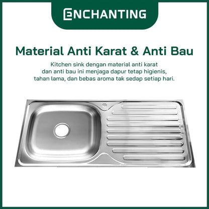 SET Kitchen Sink Bak Cuci Piring Europe Enchanting E1068SET