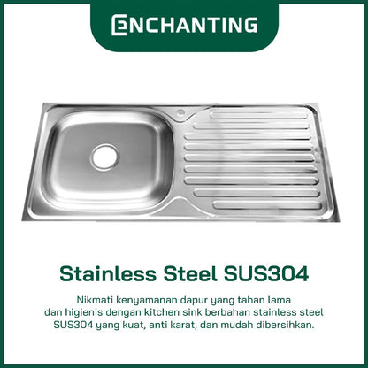 SET Kitchen Sink Bak Cuci Piring Europe Enchanting E1068SET