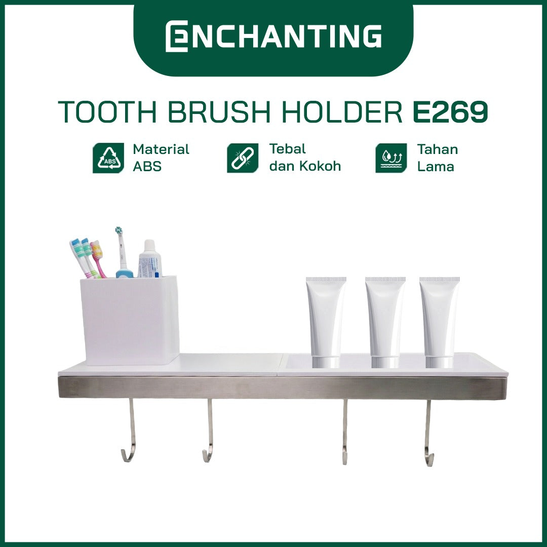 ENCHANTING Tooth Brush Holder Material ABS Minimalis Tebal Kokoh Praktis dan Fungsional Europe Enchanting E267/E269