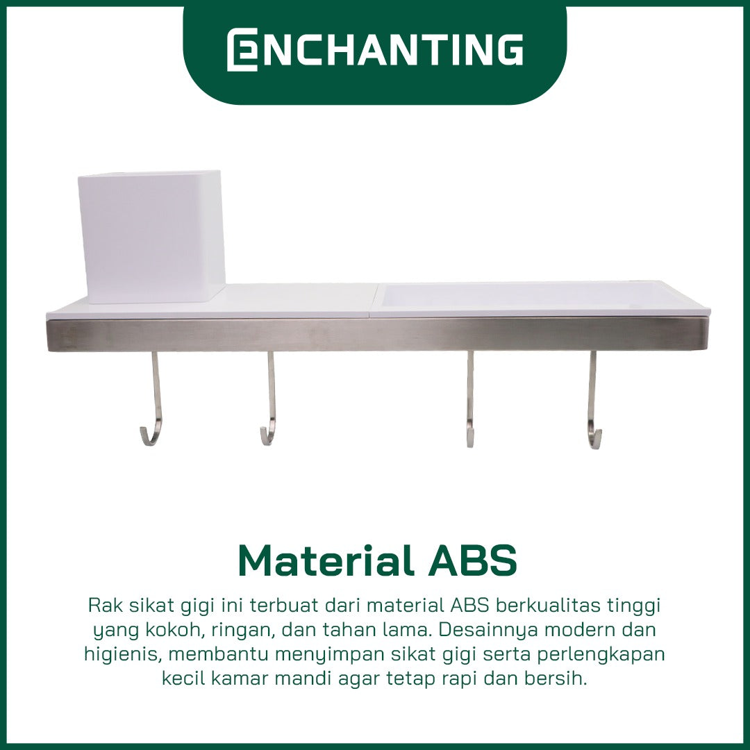 ENCHANTING Tooth Brush Holder Material ABS Minimalis Tebal Kokoh Praktis dan Fungsional Europe Enchanting E267/E269
