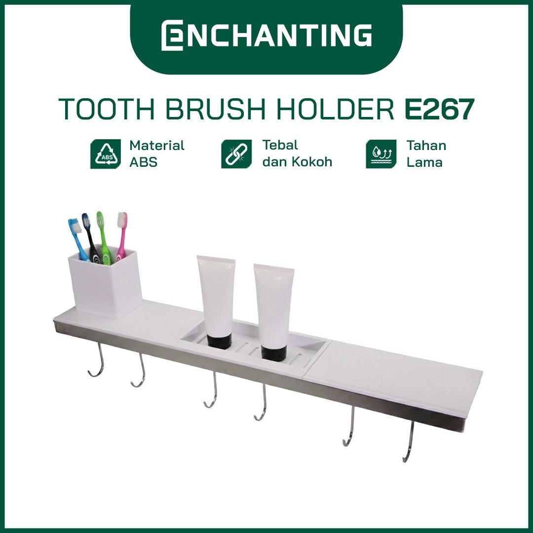ENCHANTING Tooth Brush Holder Material ABS Minimalis Tebal Kokoh Praktis dan Fungsional Europe Enchanting E267/E269
