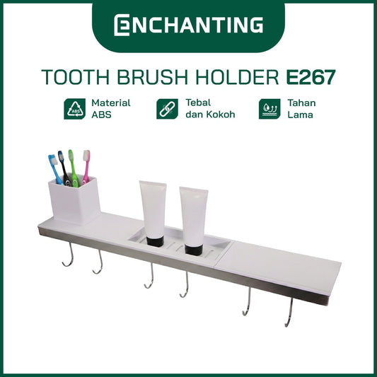ENCHANTING Tooth Brush Holder Material ABS Minimalis Tebal Kokoh Praktis dan Fungsional Europe Enchanting E267/E269