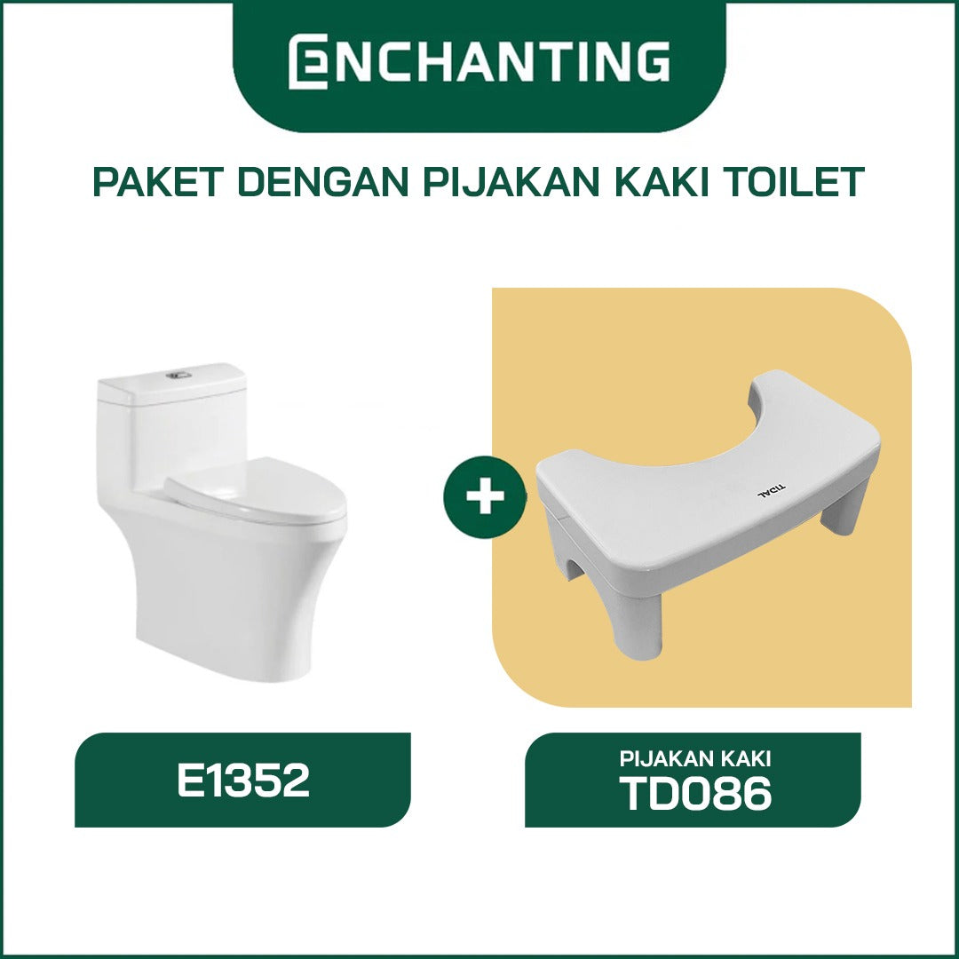 Toilet / Closet Duduk Plus Cover Europe Enchanting E1352