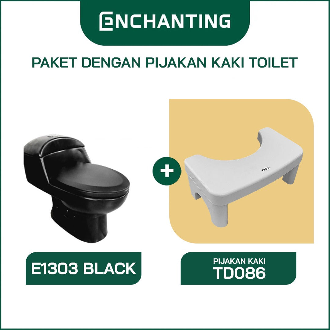 Toilet / Kloset Duduk Keramik Hitam Europe Enchanting E1303 Black