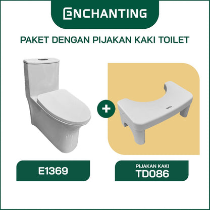 ENCHANTING Toilet / Kloset Duduk Siphonic Soft Close As 50cm E1369
