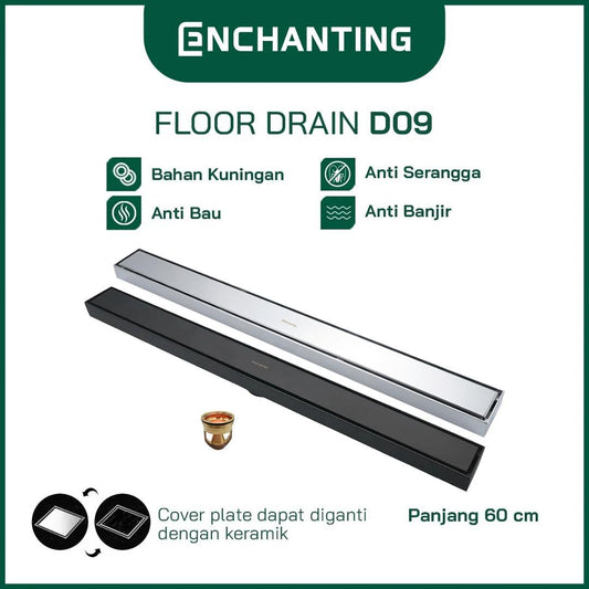 Smart Long Floor Drain Saringan Got Europe Enchanting D09 Panjang 60cm