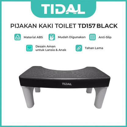 TIDAL Kursi Bangku Pijakan Kaki Toilet / Kloset Duduk Tidal White/Black TD157