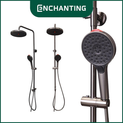 Shower Set Mandi Europe Enchanting E58 Chrome/Gun Metal Kuningan
